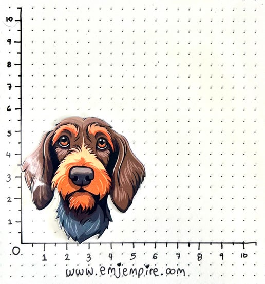 Dachshund Long Haired Dog sticker - Waterproof vinyl decal for car, laptop, phone, water bottle