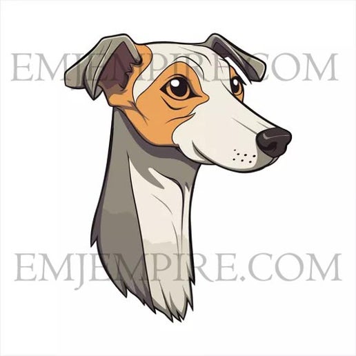 Whippet Dog sticker - Waterproof vinyl decal for car, laptop, phone, water bottle