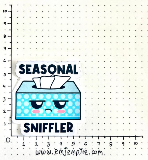 Seasonal Sniffler sticker - Waterproof vinyl decal for car, laptop, phone, water bottle