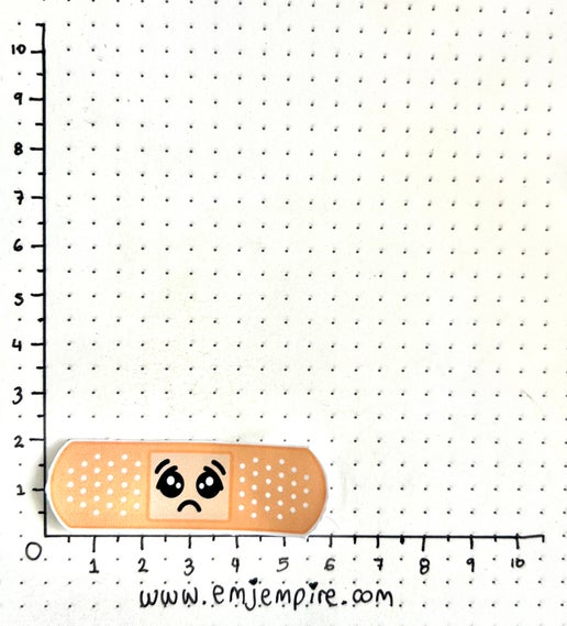 Sad bandaid sticker - Waterproof vinyl decal for car, laptop, phone, water bottle