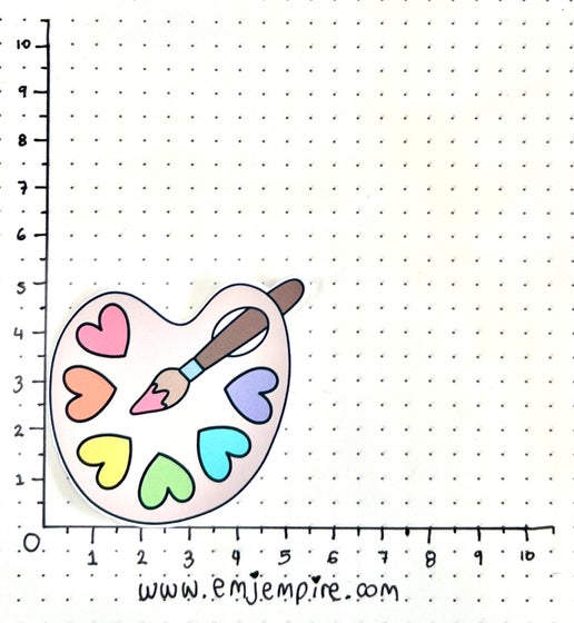 Paint pallet sticker - Waterproof vinyl decal for car, laptop, phone, water bottle