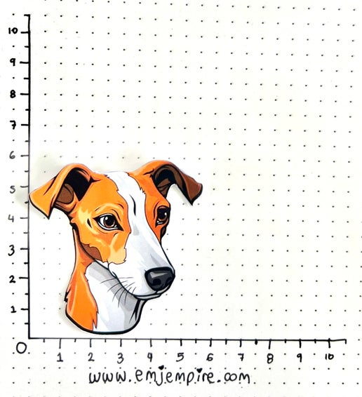Whippet tan Dog sticker - Waterproof vinyl decal for car, laptop, phone, water bottle