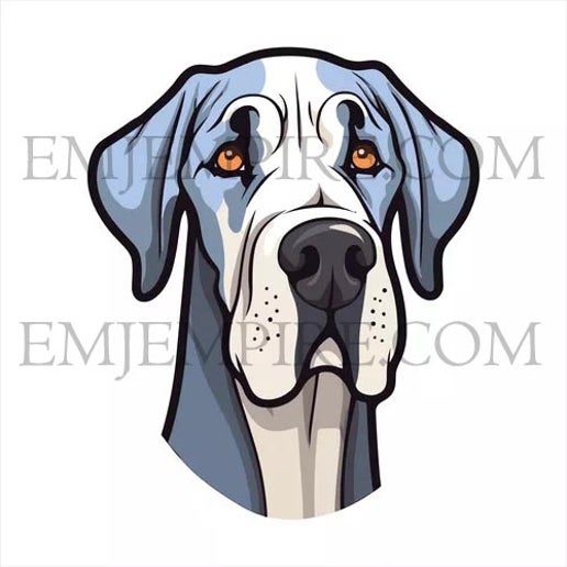 Great Dane Dog sticker - Waterproof vinyl decal for car, laptop, phone, water bottle