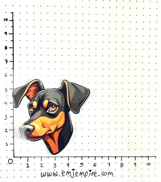 German Pinscher Dog sticker - Waterproof vinyl decal for car, laptop, phone, water bottle