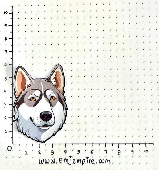 Siberian Husky light Dog sticker - Waterproof vinyl decal for car, laptop, phone, water bottle