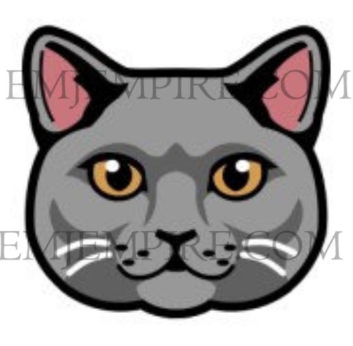 British Shorthair Grey Cat - Waterproof vinyl decal for car, laptop, phone, water bottle