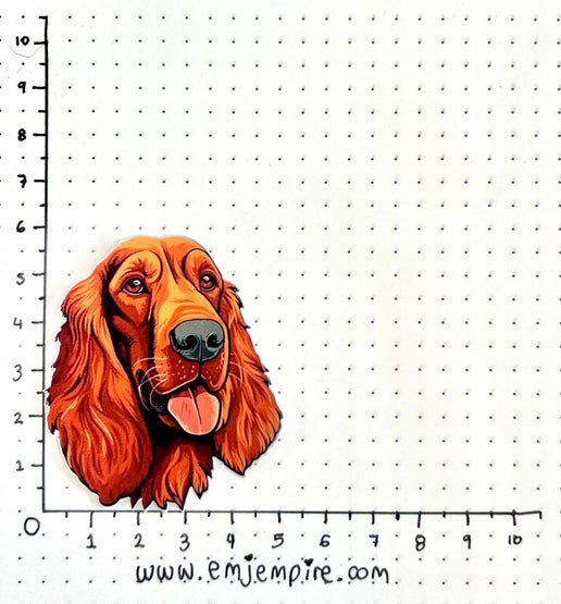 Irish Setter Dog sticker - Waterproof vinyl decal for car, laptop, phone, water bottle