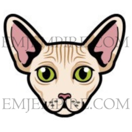 Sphynx Light Cat shorthair - Waterproof vinyl decal for car, laptop, phone, water bottle