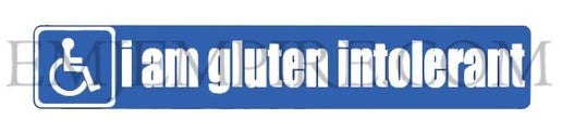 Gluten Intolerant sticker - Waterproof vinyl decal for car, laptop, phone, water bottle