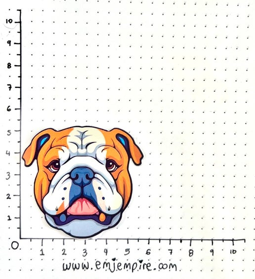 Bulldog Dog sticker - Waterproof vinyl decal for car, laptop, phone, water bottle
