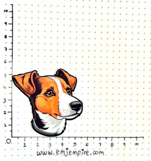 Jack Russell Dog sticker - Waterproof vinyl decal for car, laptop, phone, water bottle