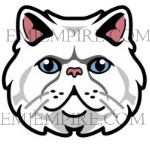 Persian Cat longhair - Waterproof vinyl decal for car, laptop, phone, water bottle