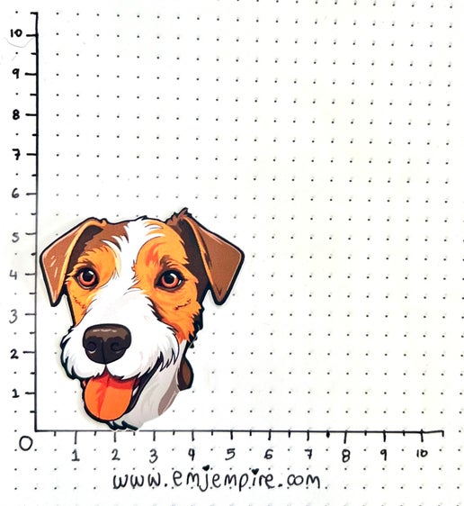 Jack Russell Wirehaired Dog sticker - Waterproof vinyl decal for car, laptop, phone, water bottle