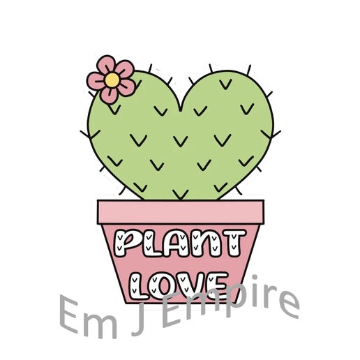 Plant love sticker - Waterproof vinyl decal for car, laptop, phone, water bottle