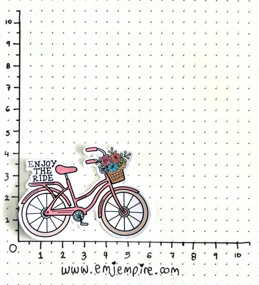 Enjoy the ride sticker - Waterproof vinyl decal for car, laptop, phone, water bottle