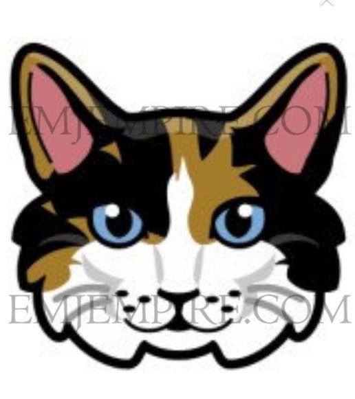 Tricolour Cat longhair - Waterproof vinyl decal for car, laptop, phone, water bottle