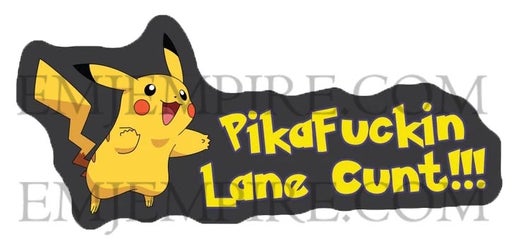 Pikachu Pikafu*kin lane sticker - Waterproof vinyl decal for car, laptop, phone, water bottle