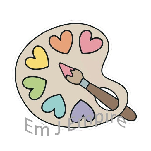 Paint pallet sticker - Waterproof vinyl decal for car, laptop, phone, water bottle