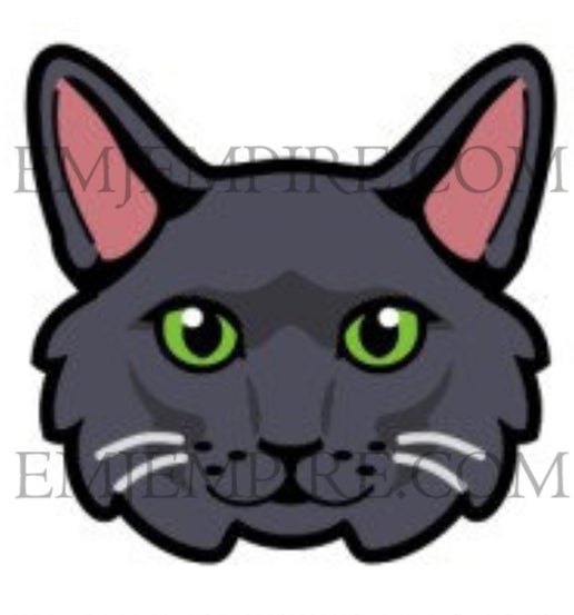 Russian Blue Cat longhair - Waterproof vinyl decal for car, laptop, phone, water bottle