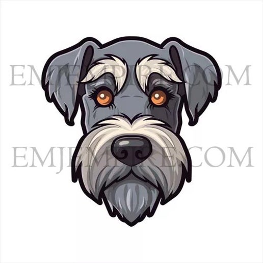 Schnauzer grey Dog sticker - Waterproof vinyl decal for car, laptop, phone, water bottle