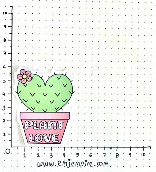 Plant love sticker - Waterproof vinyl decal for car, laptop, phone, water bottle