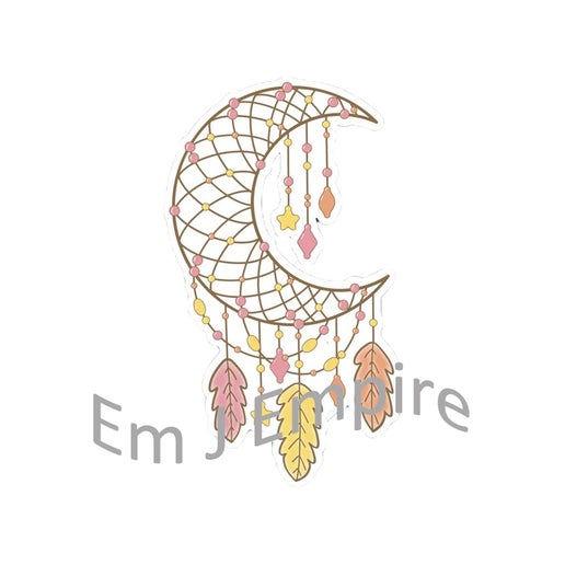Moon dreamcatcher sticker - Waterproof vinyl decal for car, laptop, phone, water bottle