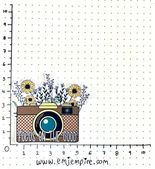 Focus on the good sticker - Waterproof vinyl decal for car, laptop, phone, water bottle