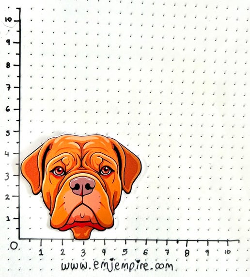 Dogue de Bordeaux Dog sticker - Waterproof vinyl decal for car, laptop, phone, water bottle