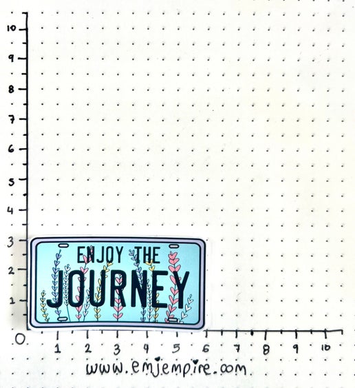 Enjoy the journey sticker - Waterproof vinyl decal for car, laptop, phone, water bottle