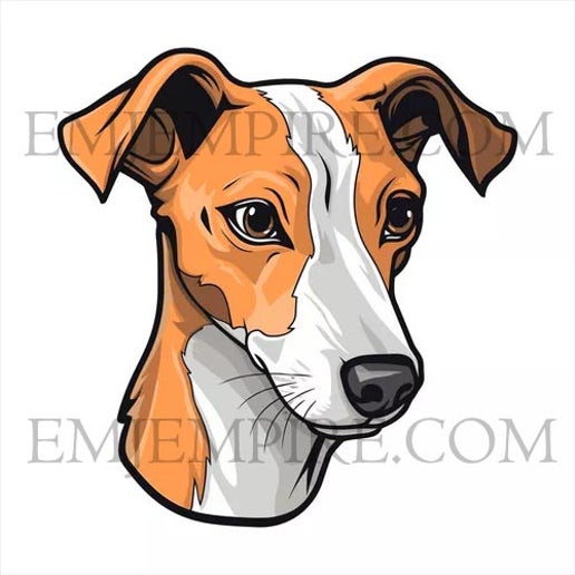 Whippet tan Dog sticker - Waterproof vinyl decal for car, laptop, phone, water bottle