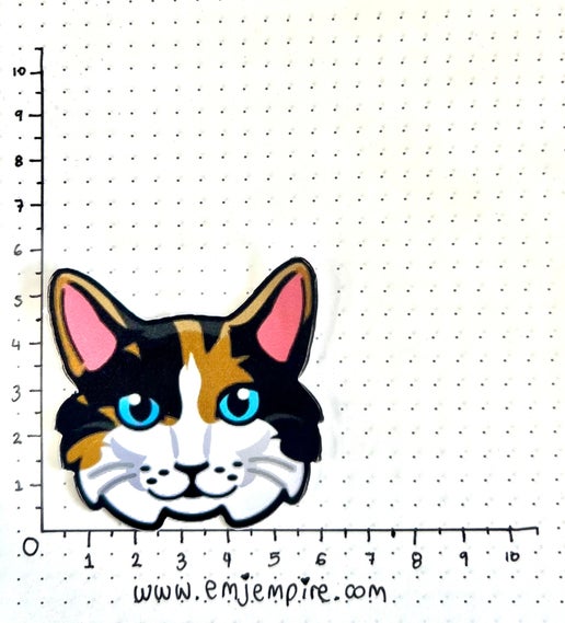 Tricolour Cat longhair - Waterproof vinyl decal for car, laptop, phone, water bottle