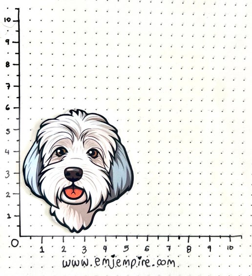 Dandi Dinmont Terrier Dog sticker - Waterproof vinyl decal for car, laptop, phone, water bottle