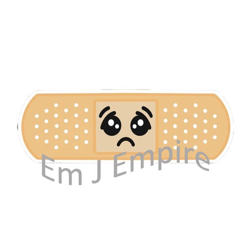 Sad bandaid sticker - Waterproof vinyl decal for car, laptop, phone, water bottle