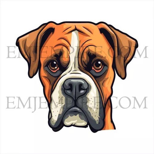 Boxer Dog sticker - Waterproof vinyl decal for car, laptop, phone, water bottle