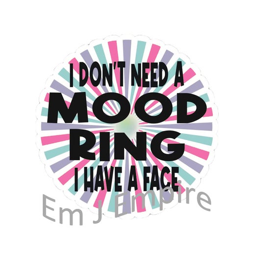Face mood ring sticker - Waterproof vinyl decal for car, laptop, phone, water bottle
