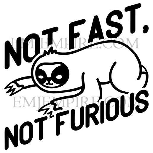 Not fast not furious sticker - Waterproof vinyl decal for car, laptop, phone, water bottle