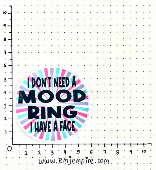 Face mood ring sticker - Waterproof vinyl decal for car, laptop, phone, water bottle