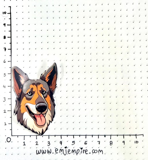 German Shepherd dark Dog sticker - Waterproof vinyl decal for car, laptop, phone, water bottle