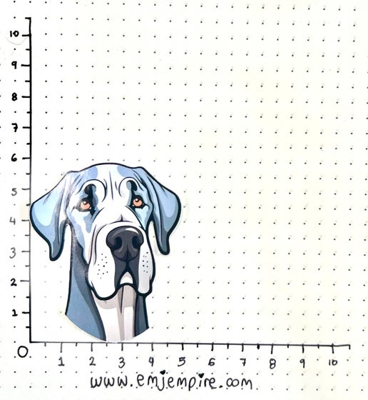 Great Dane Dog sticker - Waterproof vinyl decal for car, laptop, phone, water bottle