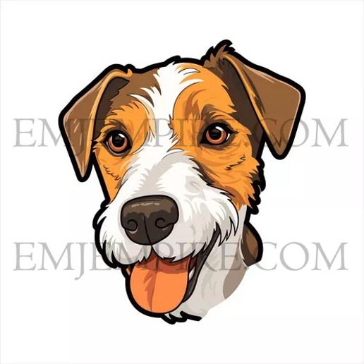 Jack Russell Wirehaired Dog sticker - Waterproof vinyl decal for car, laptop, phone, water bottle