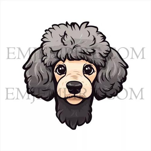 Poodle Dark Dog sticker - Waterproof vinyl decal for car, laptop, phone, water bottle