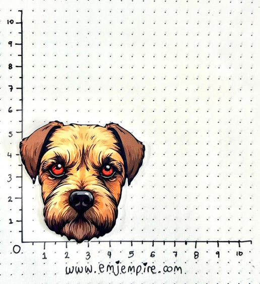 Border Terrier Dog sticker - Waterproof vinyl decal for car, laptop, phone, water bottle