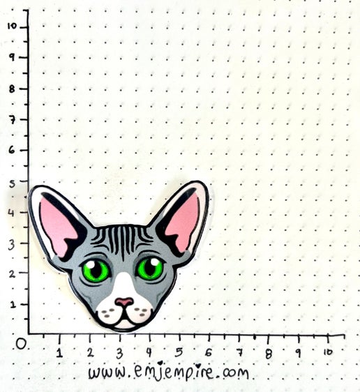 Sphynx Cat shorthair - Waterproof vinyl decal for car, laptop, phone, water bottle