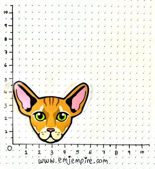 Peterbald Tan Cat shorthair - Waterproof vinyl decal for car, laptop, phone, water bottle