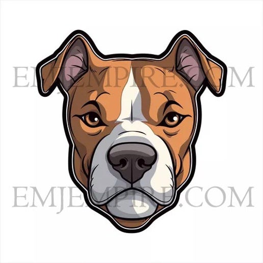 Staffordshire Terrier tan Dog sticker - Waterproof vinyl decal for car, laptop, phone, water bottle