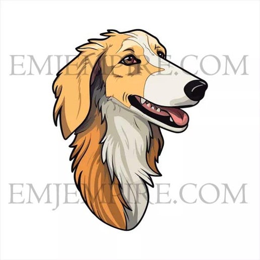 Borzoi Dog sticker - Waterproof vinyl decal for car, laptop, phone, water bottle