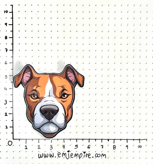 Staffordshire Terrier tan Dog sticker - Waterproof vinyl decal for car, laptop, phone, water bottle