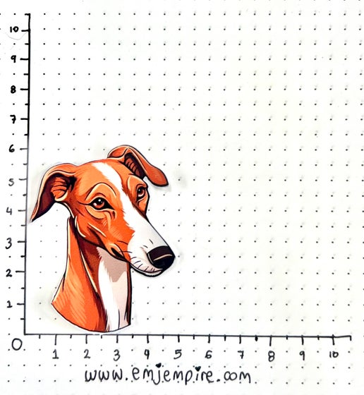 Greyhound light Dog sticker - Waterproof vinyl decal for car, laptop, phone, water bottle