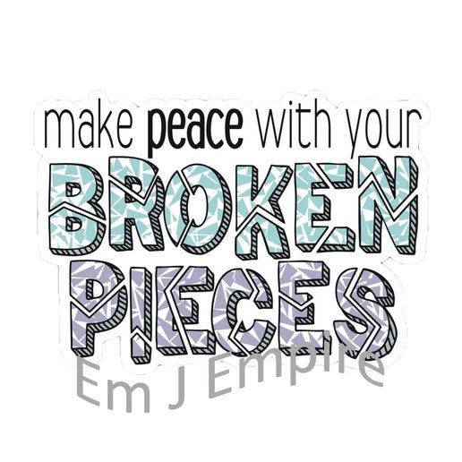 Make peace with you sticker - Waterproof vinyl decal for car, laptop, phone, water bottle