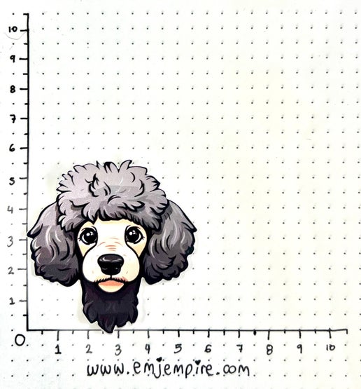 Poodle Dark Dog sticker - Waterproof vinyl decal for car, laptop, phone, water bottle